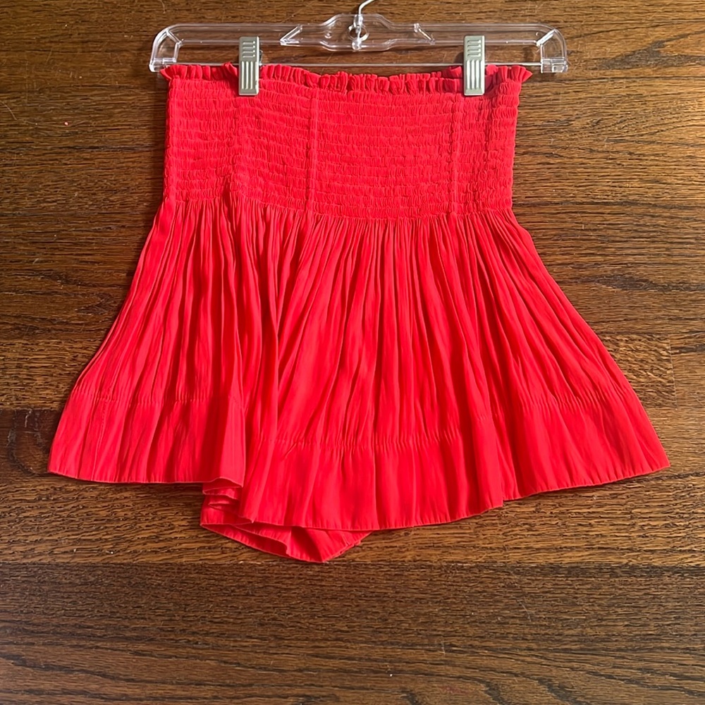 bright red Koch skirt